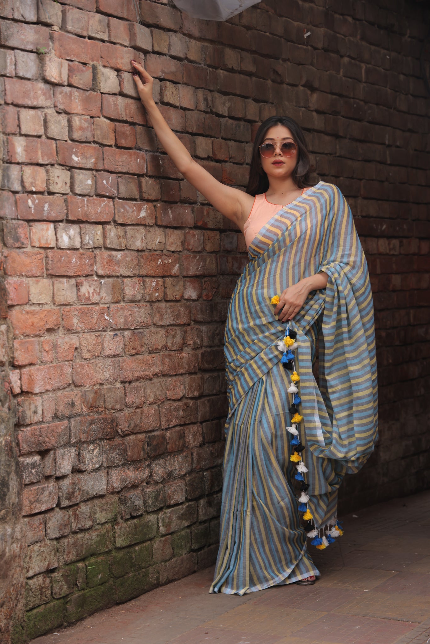 Skyline Weave Mulmul Saree