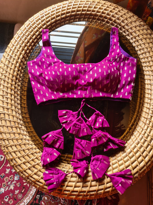 Lehriya Blouse- Purple