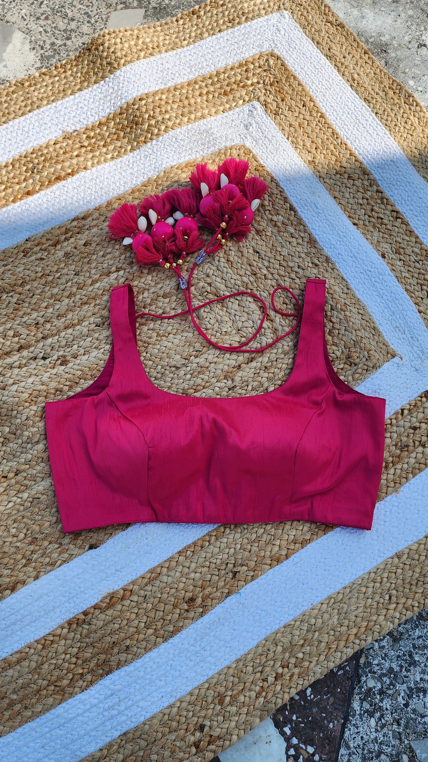 Dildara Blouse -Hot pink