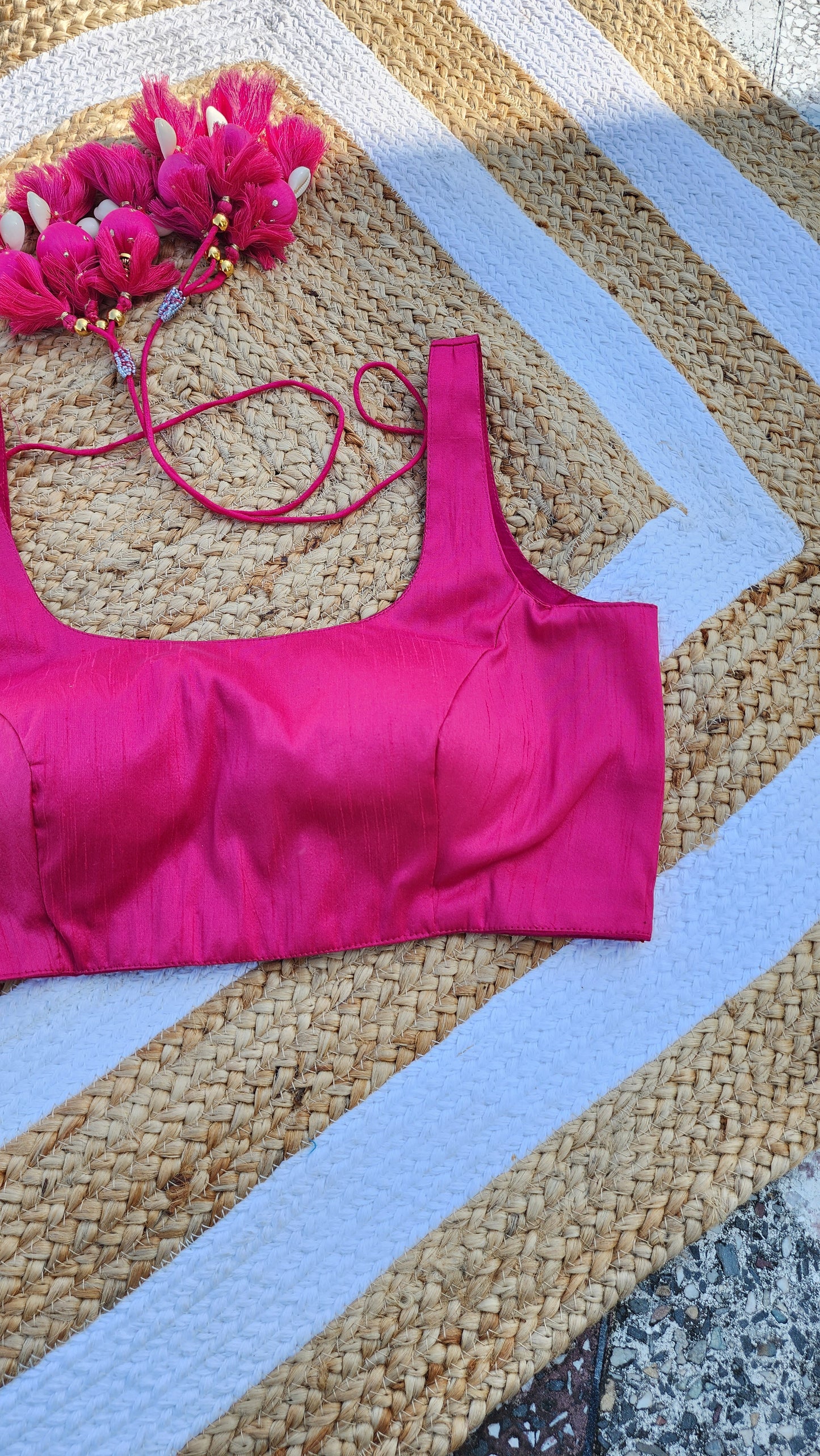 Dildara Blouse -Hot pink