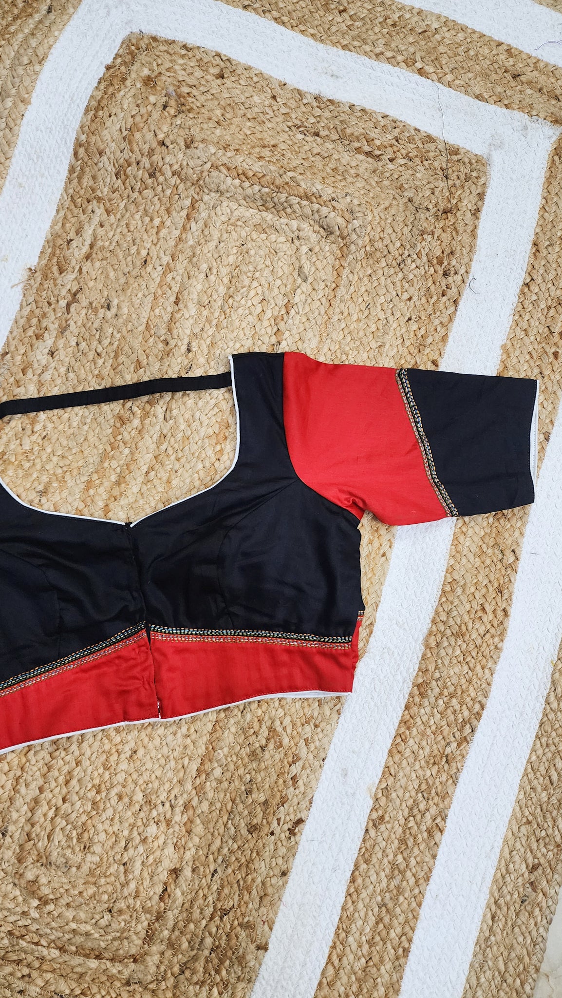 Patchwork Cotton Silk Blouse