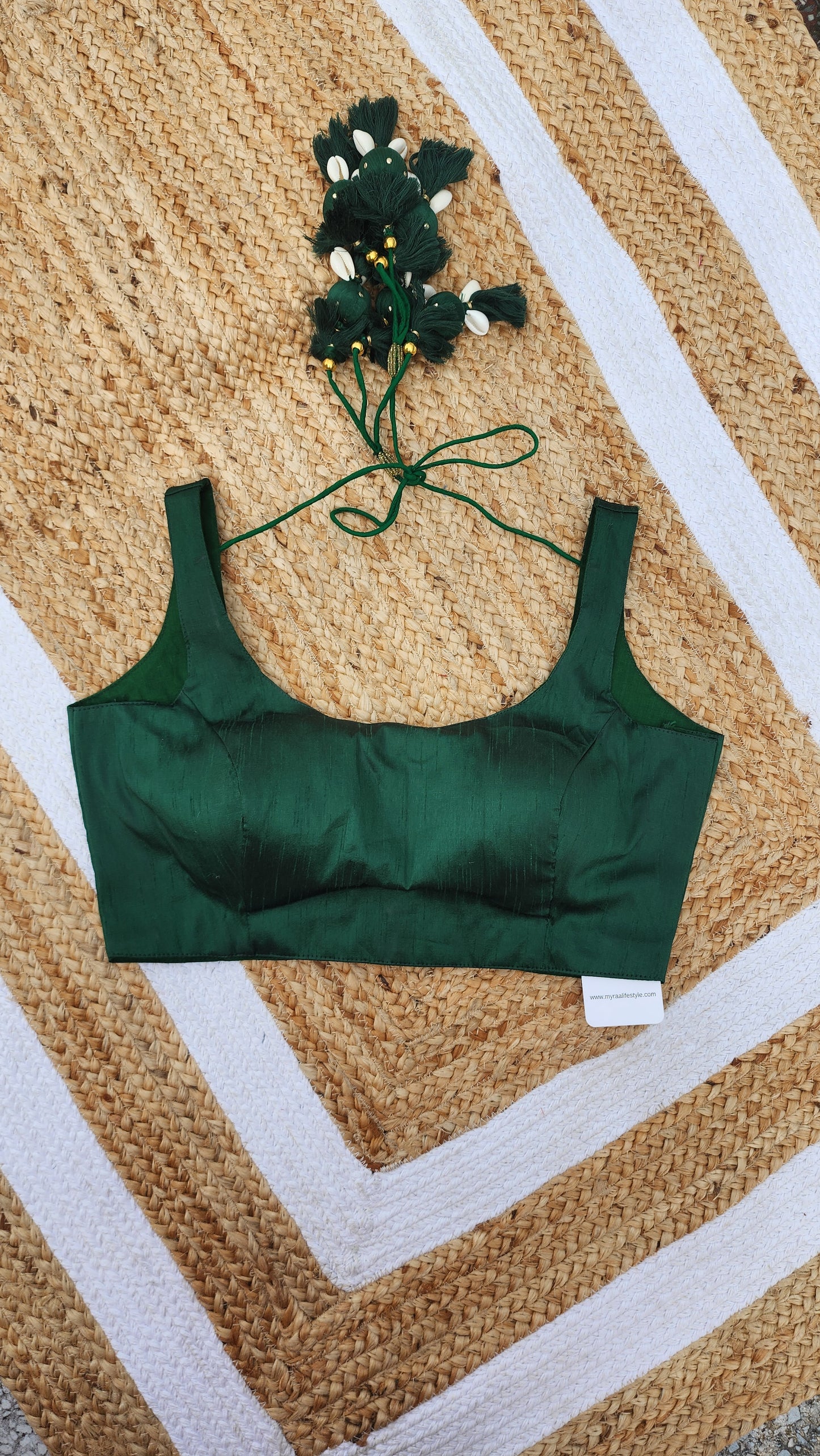 Dildara Blouse -Dark green