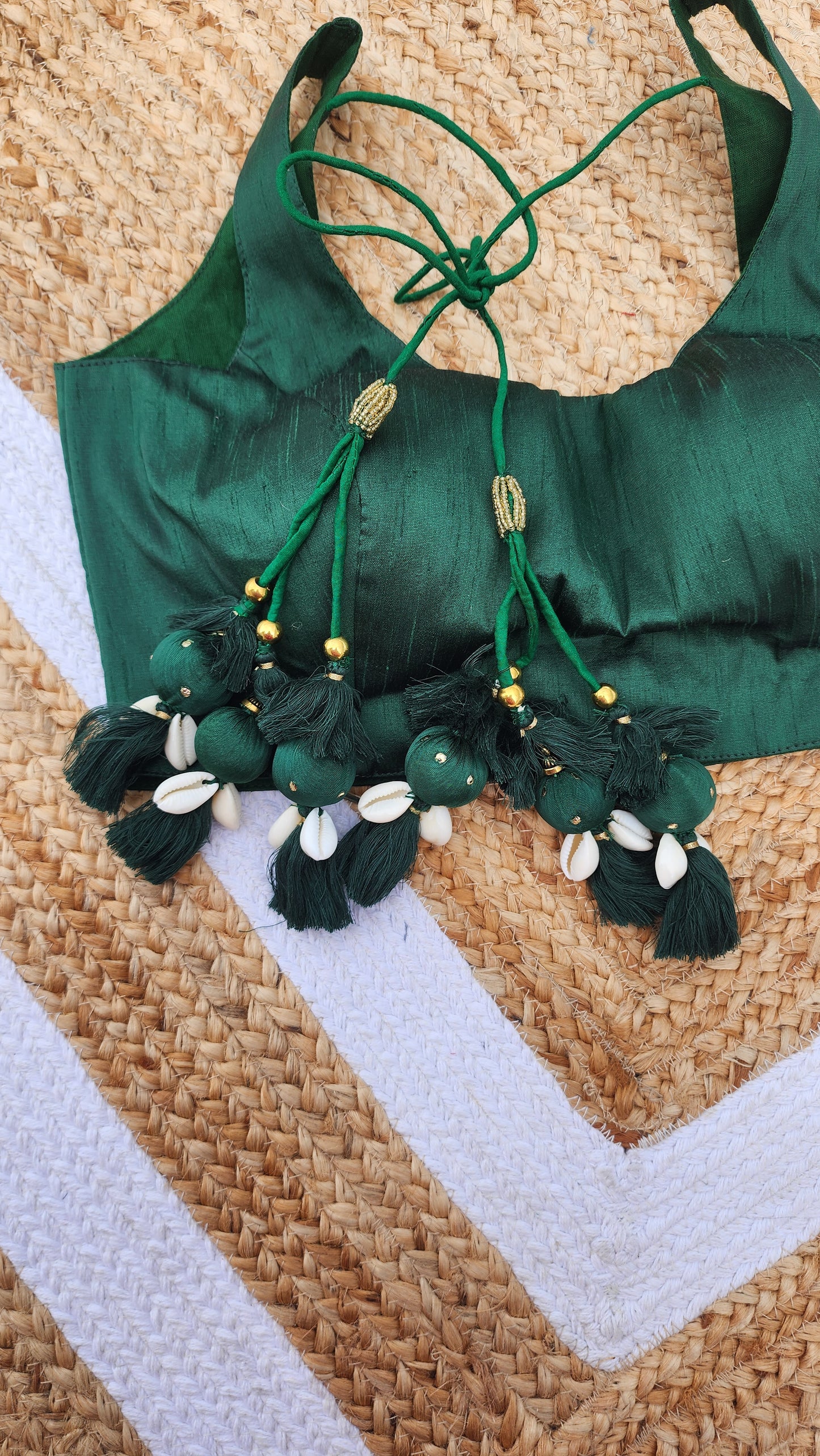 Dildara Blouse -Dark green