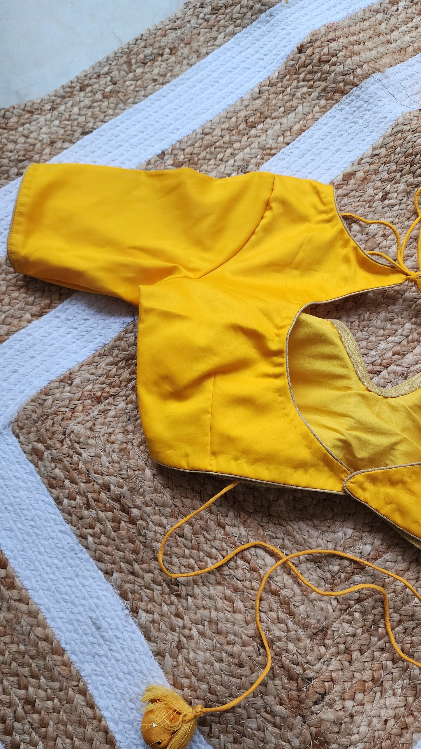 Yellow Cottonsilk Blouse