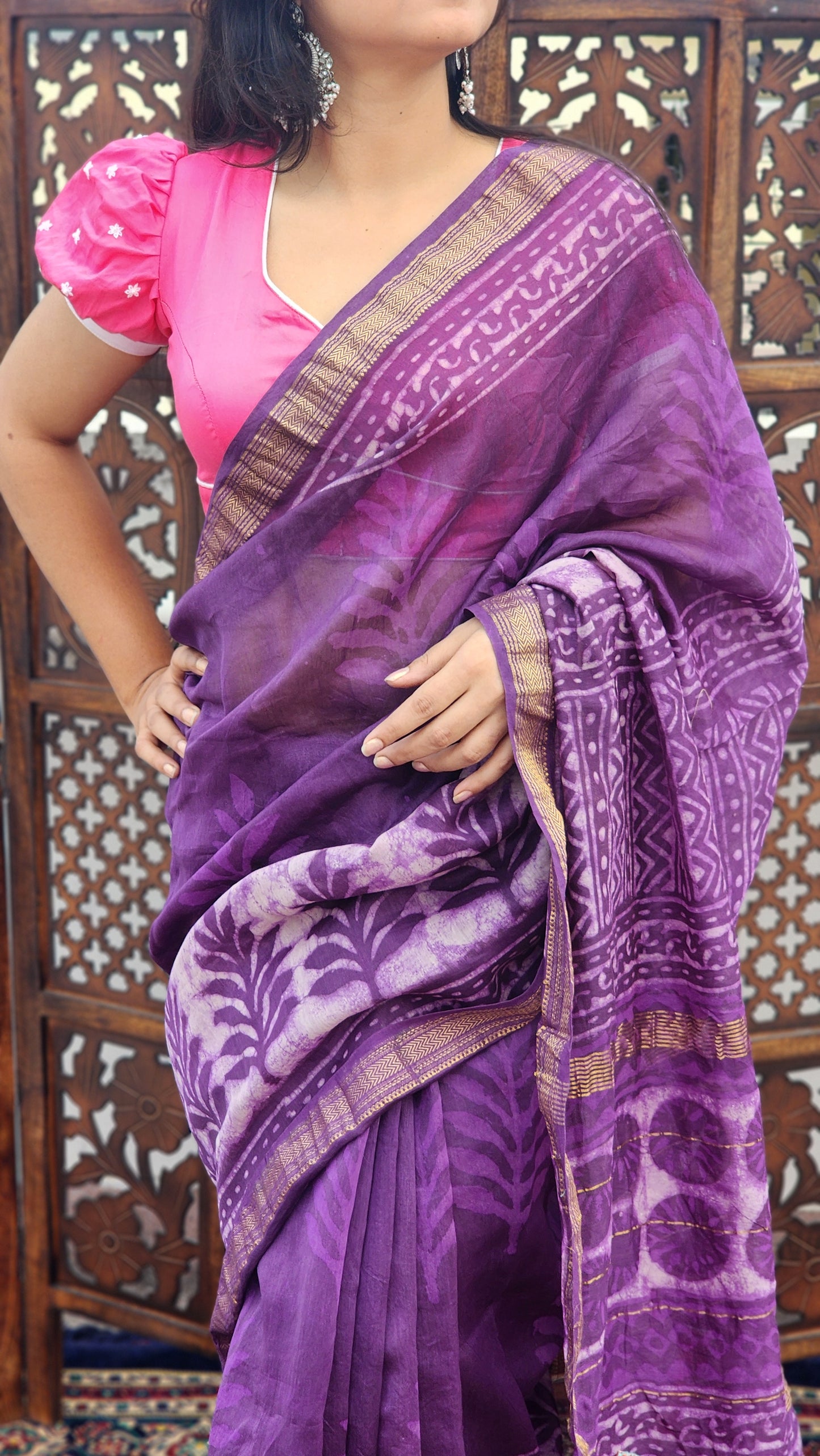 Junaira Maheshwari Cotton Silk Saree