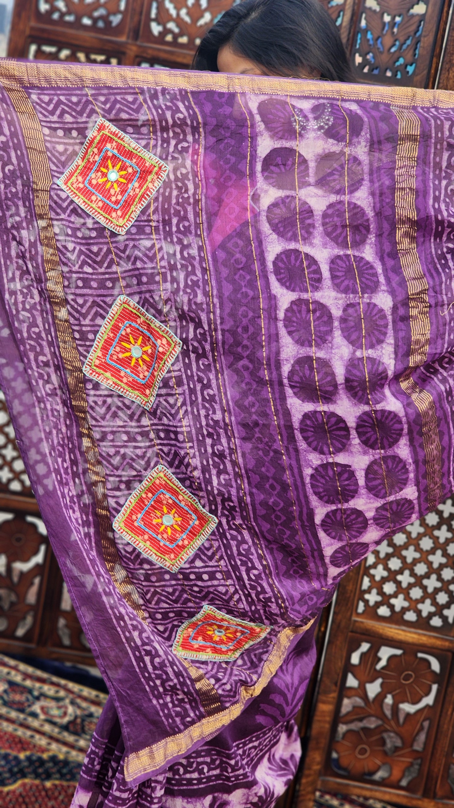 Junaira Maheshwari Cotton Silk Saree