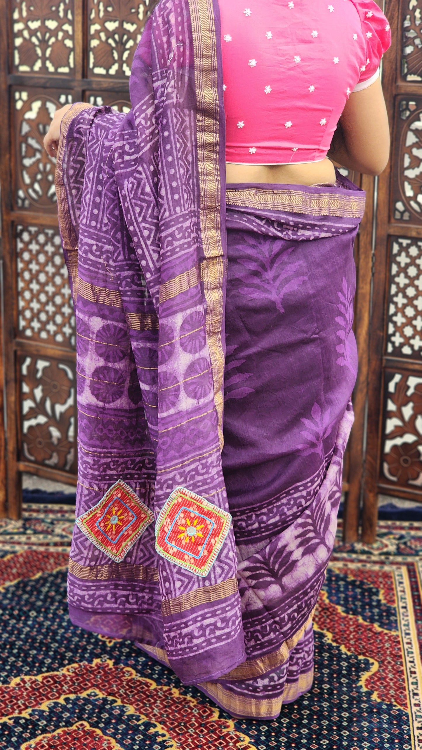 Junaira Maheshwari Cotton Silk Saree