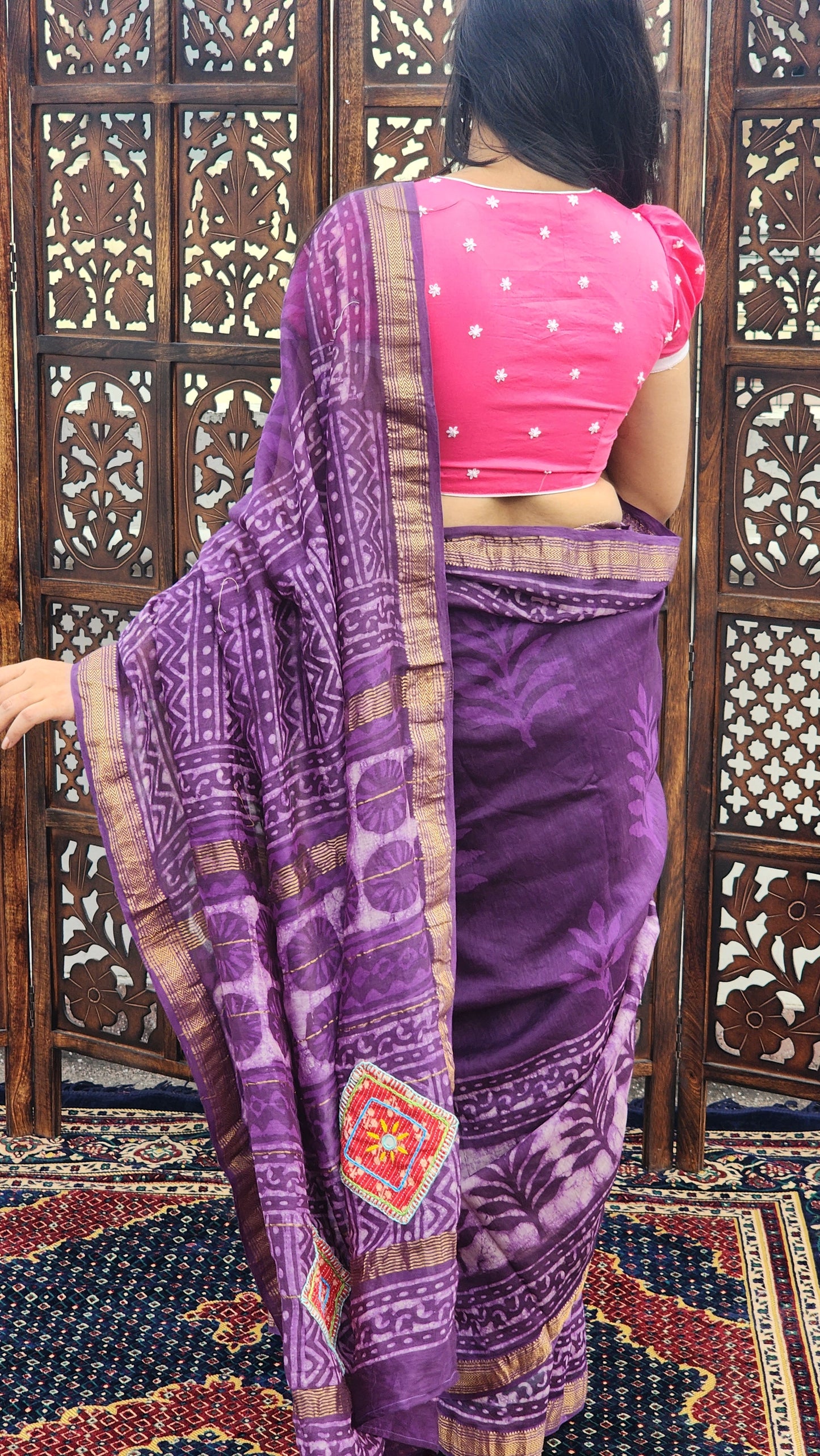 Junaira Maheshwari Cotton Silk Saree