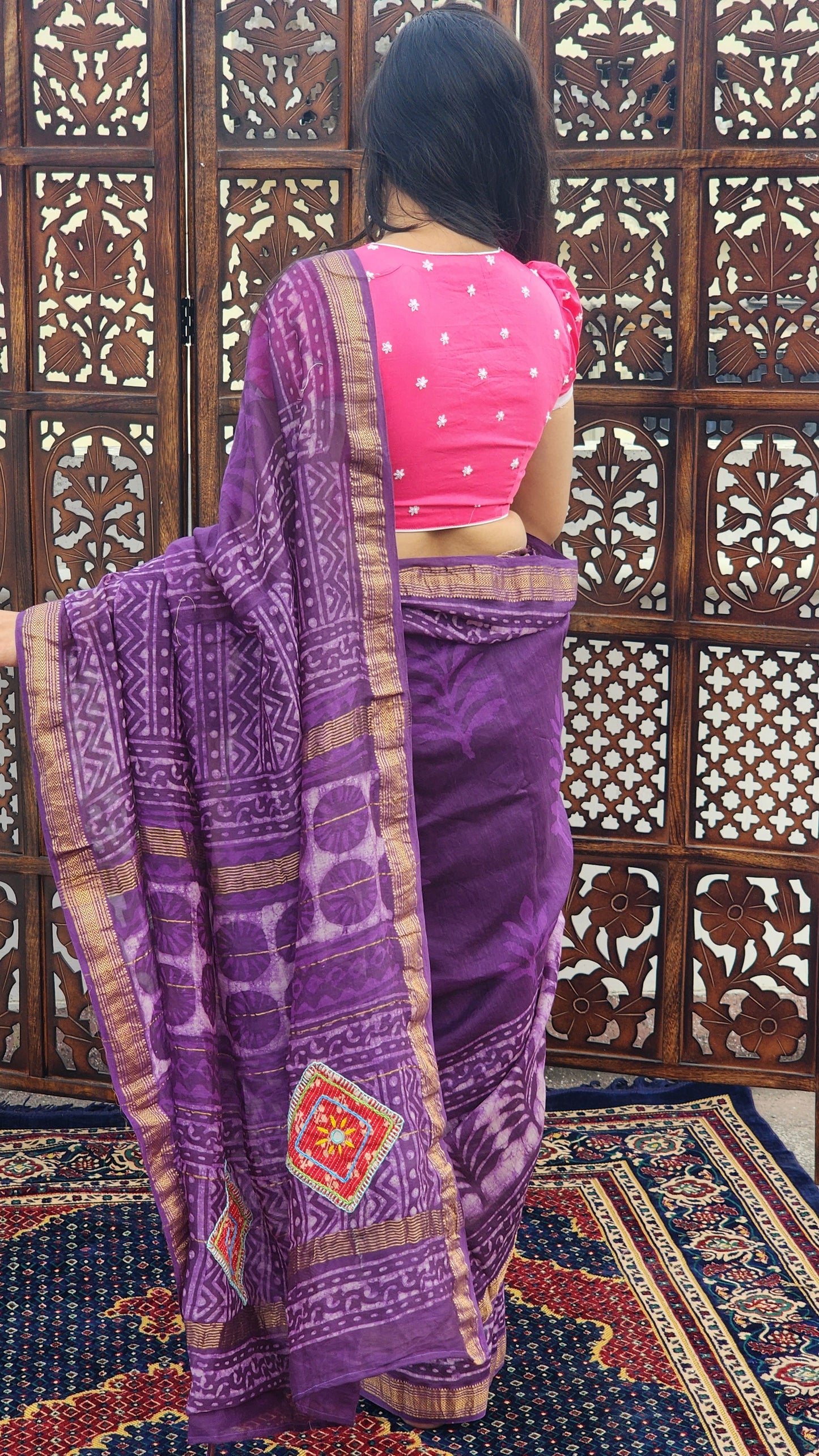 Junaira Maheshwari Cotton Silk Saree