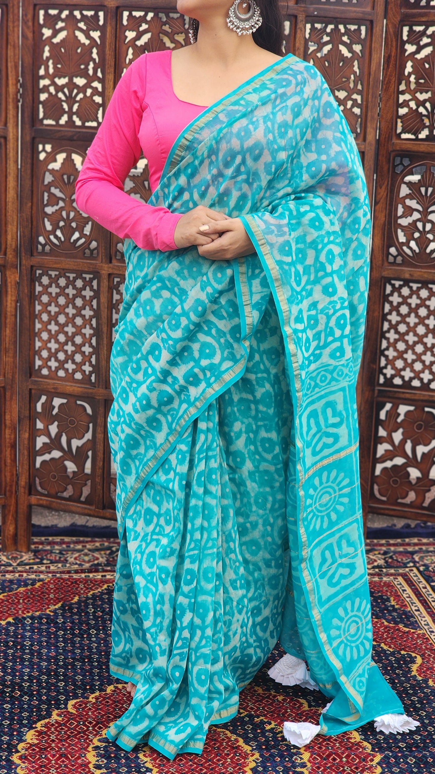 Samah Chanderi Cotton Silk Saree