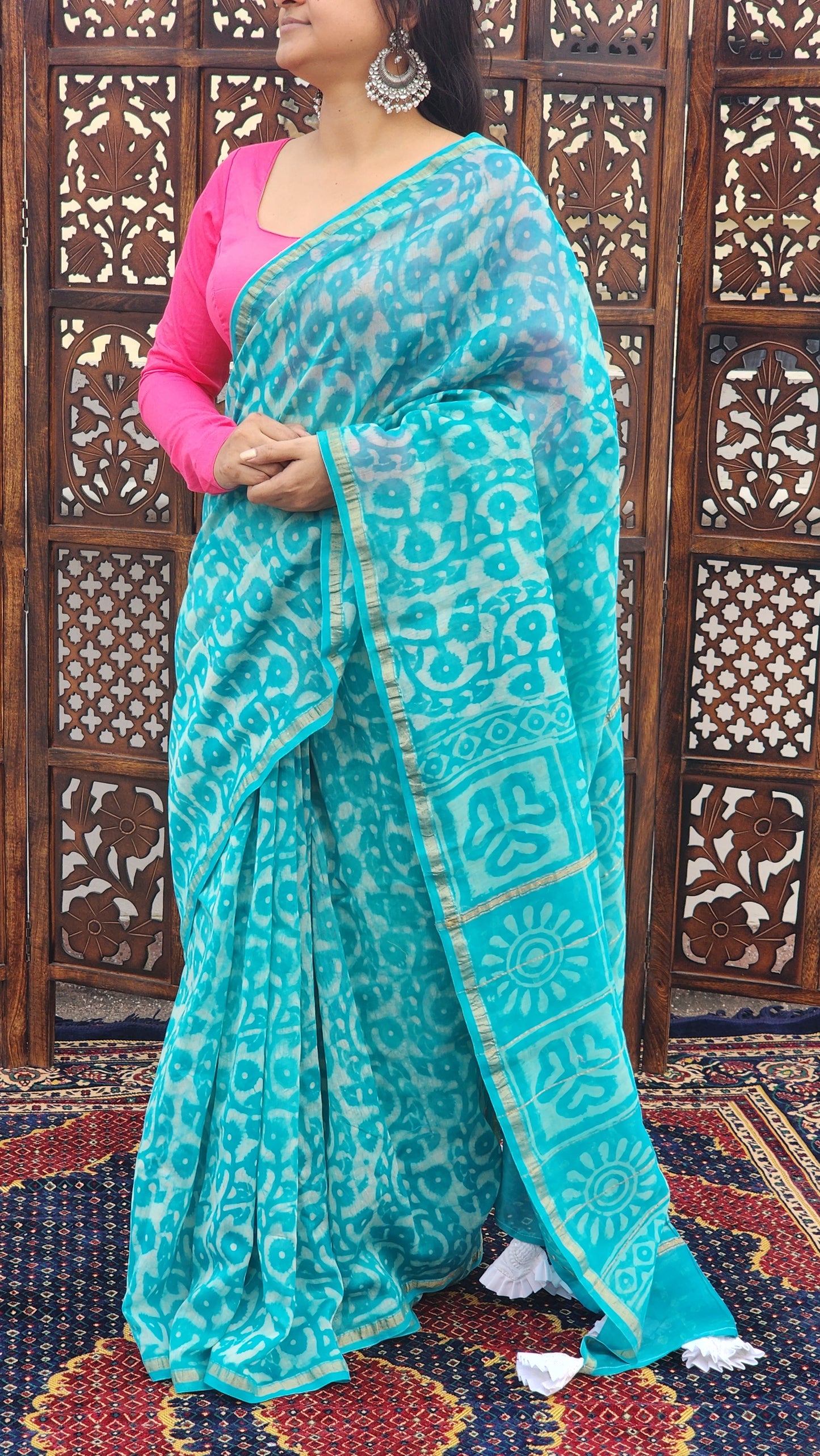 Samah Chanderi Cotton Silk Saree