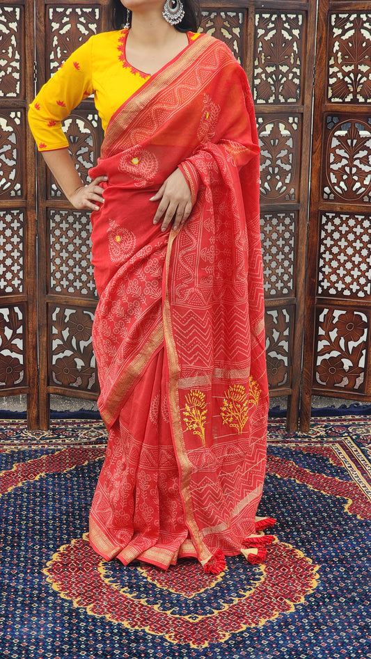 Lali Maheshwari Cotton Silk Saree