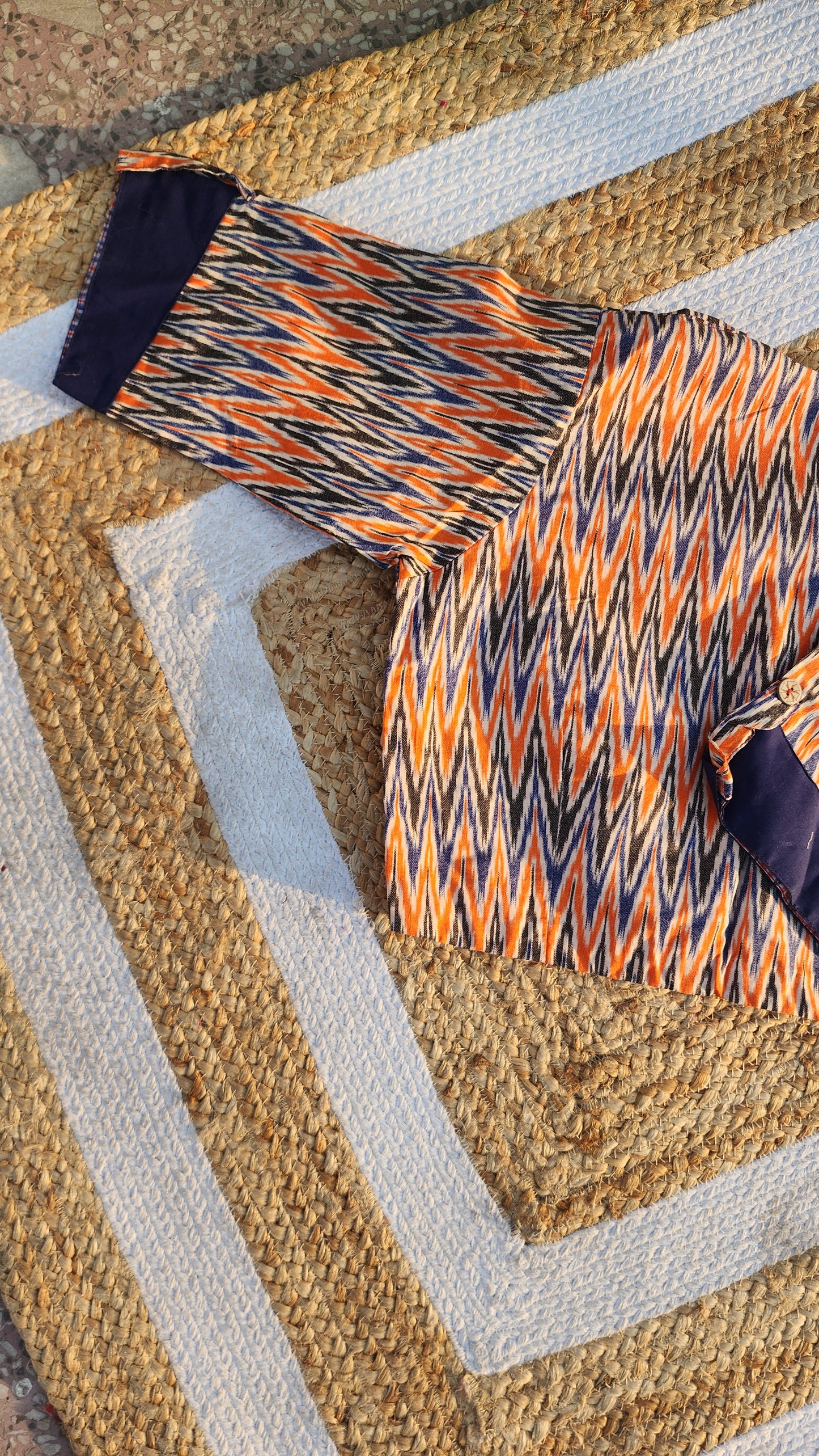 Block Printed Cotton Blouse-2