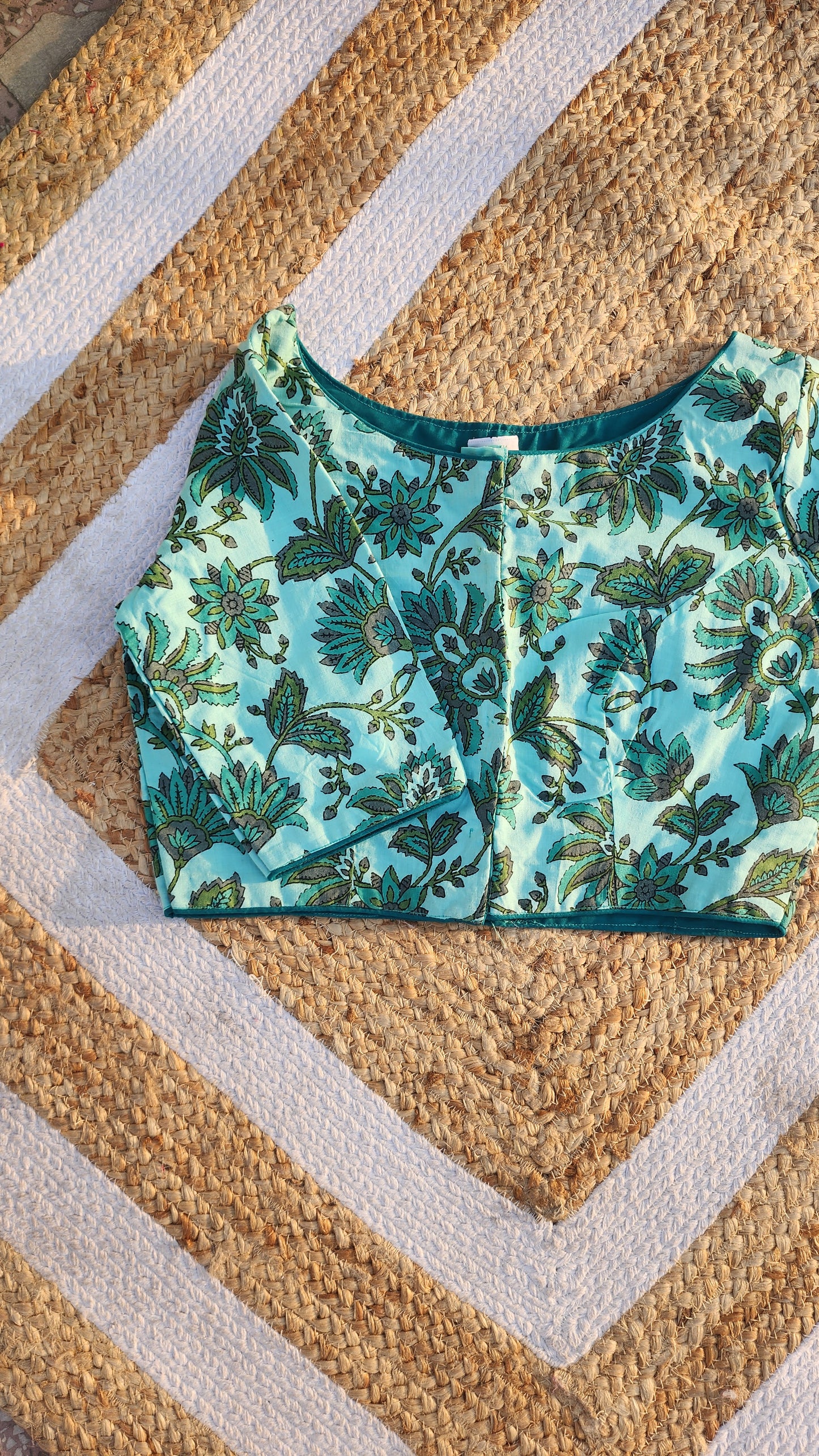 Block Printed Cotton Blouse-1