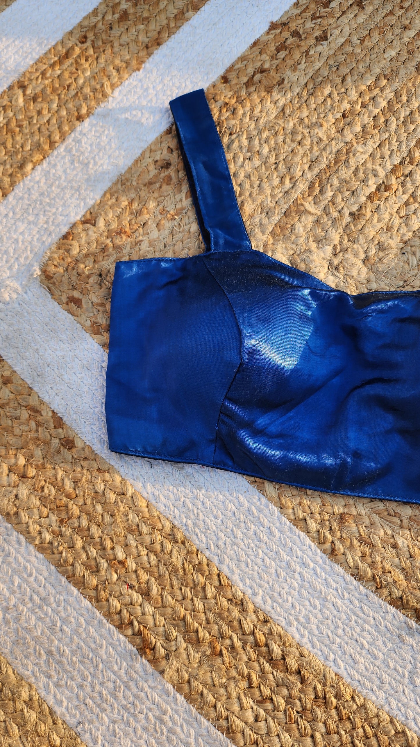 Electric Blue Mashru Blouse