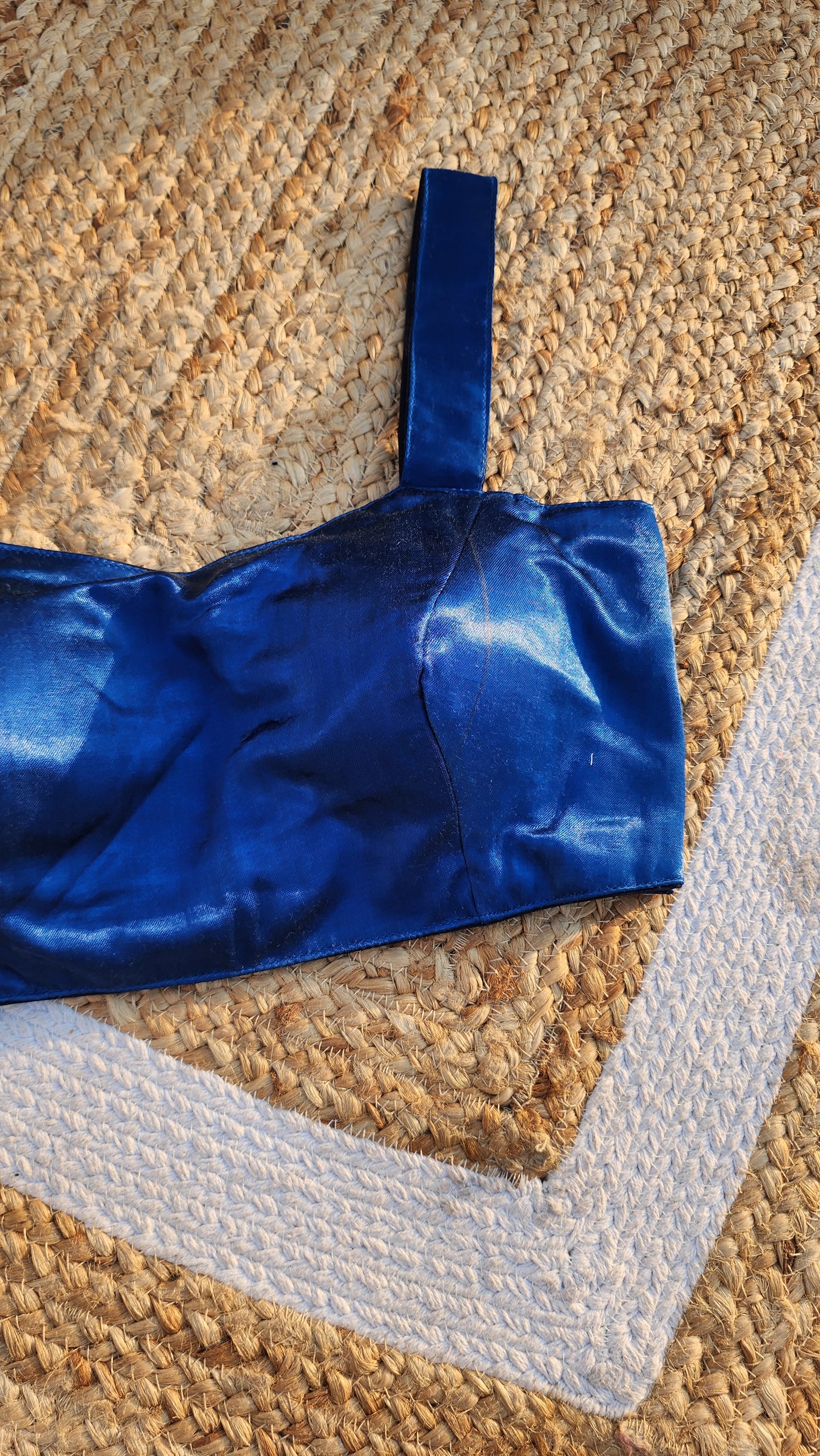 Electric Blue Mashru Blouse