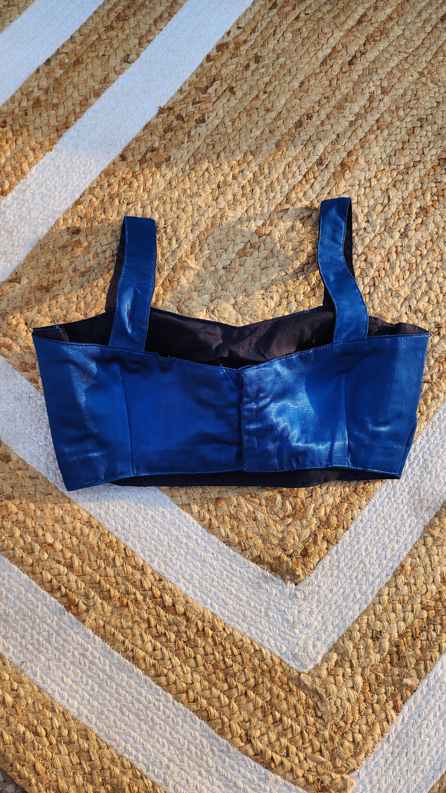 Electric Blue Mashru Blouse