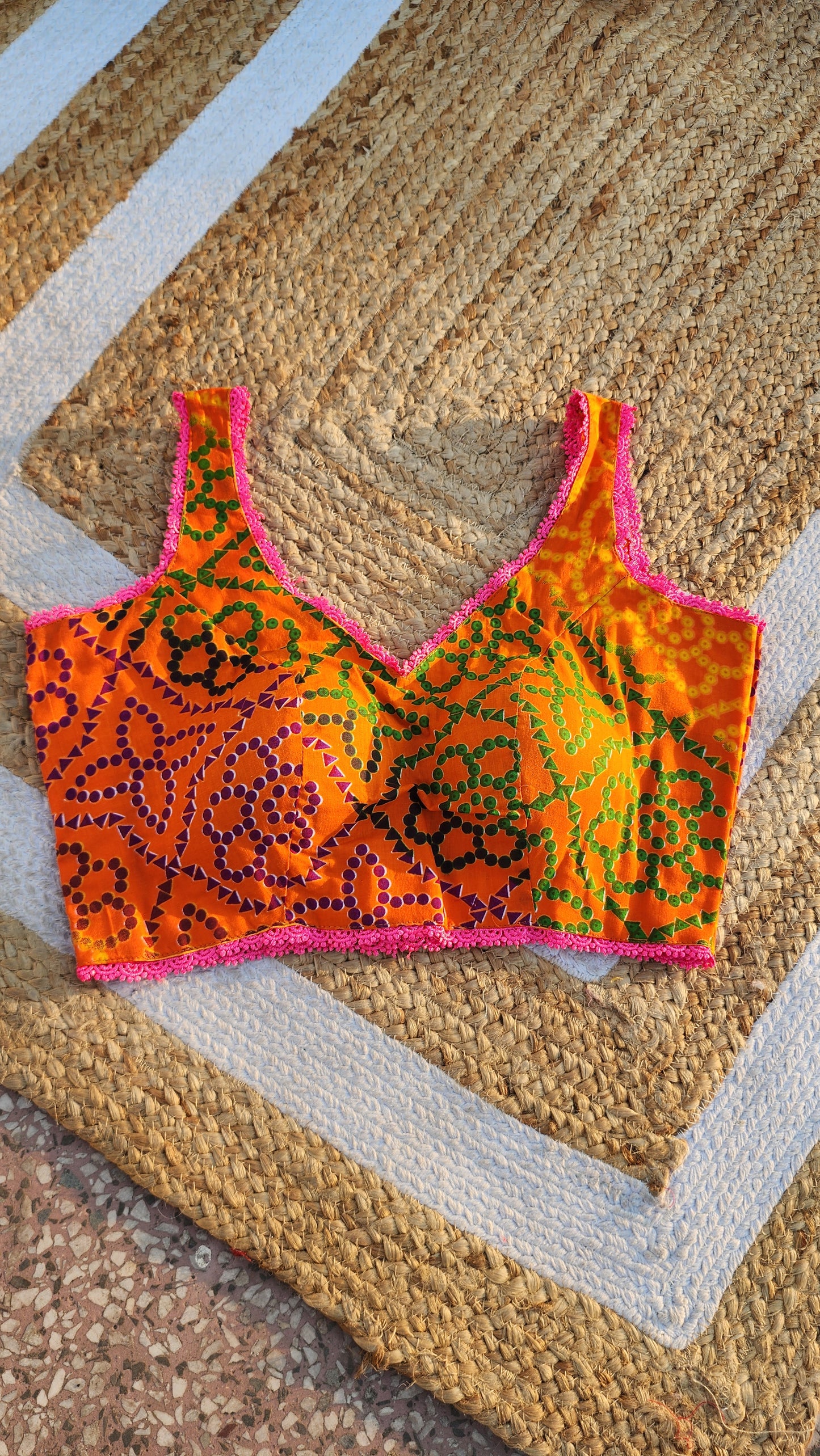 Orange cotton Blouse