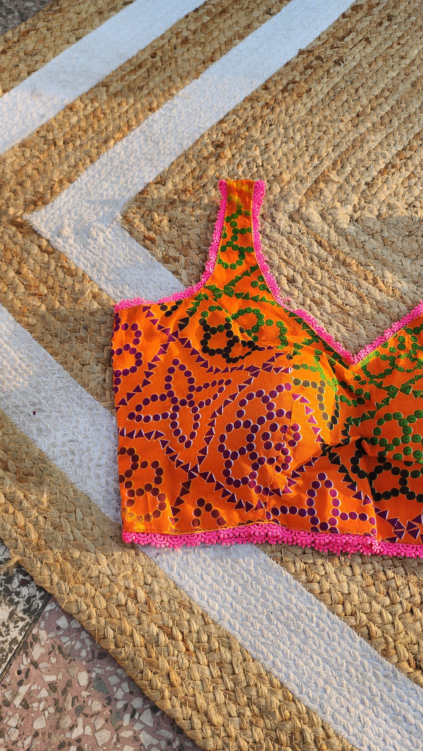 Orange cotton Blouse