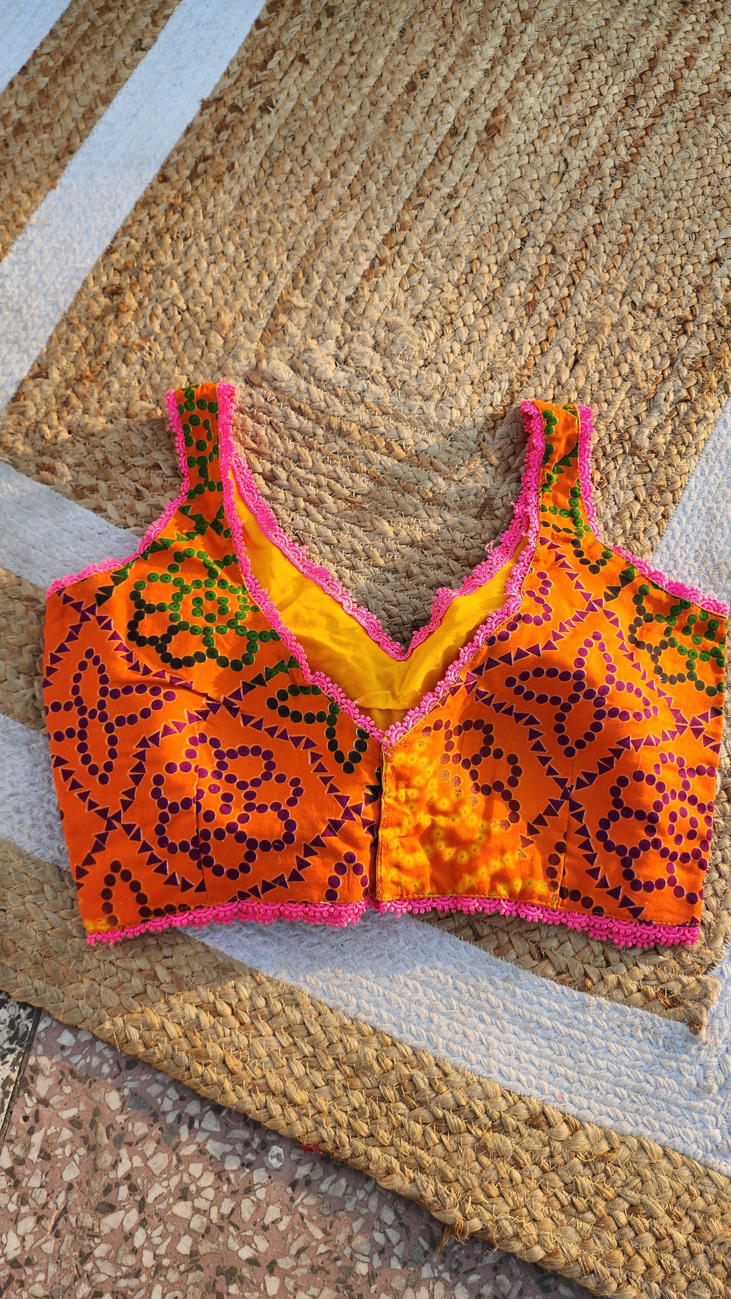 Orange cotton Blouse