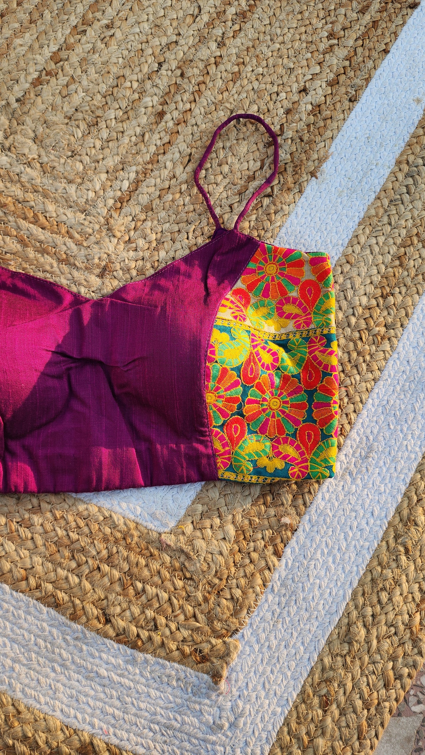 Multi color Noddle Strap Blouse -2