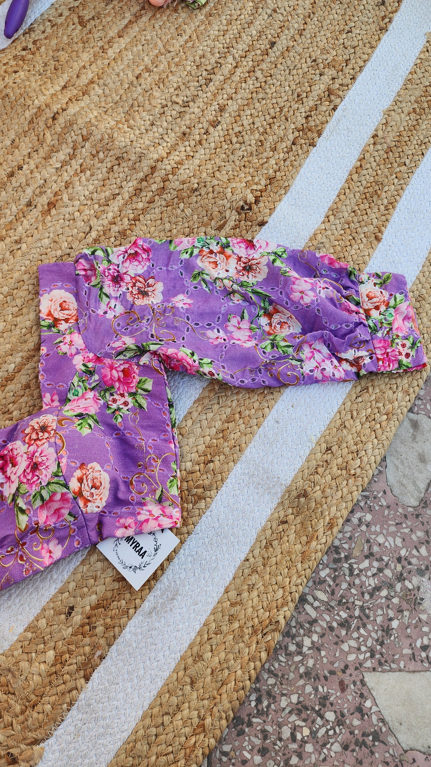 Lavender Modal Cutwork Blouse
