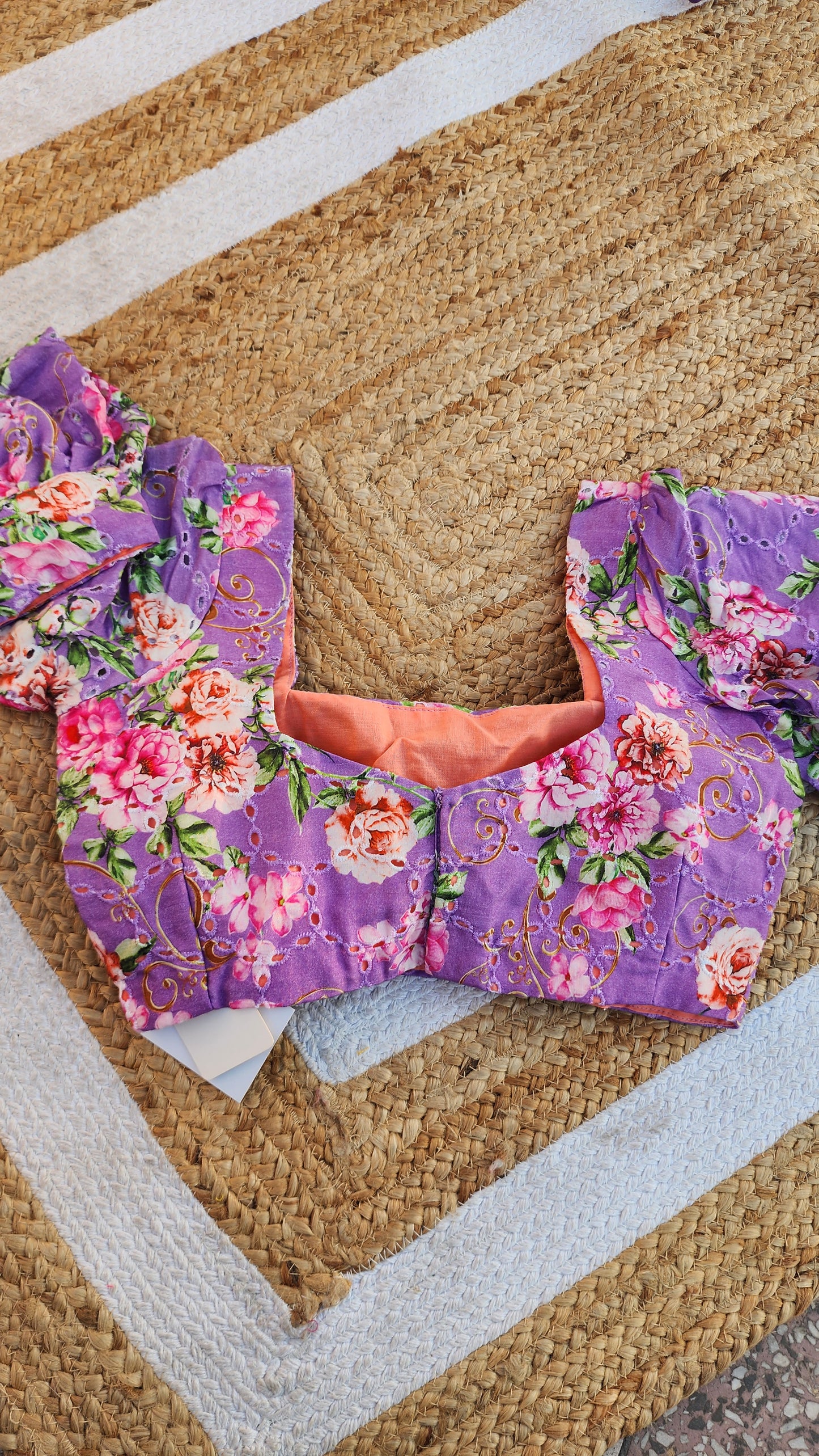 Lavender Modal Cutwork Blouse