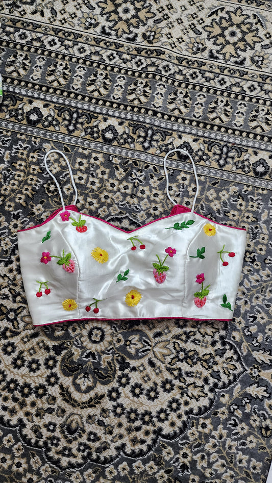 Nashila Phal  Blouse - White