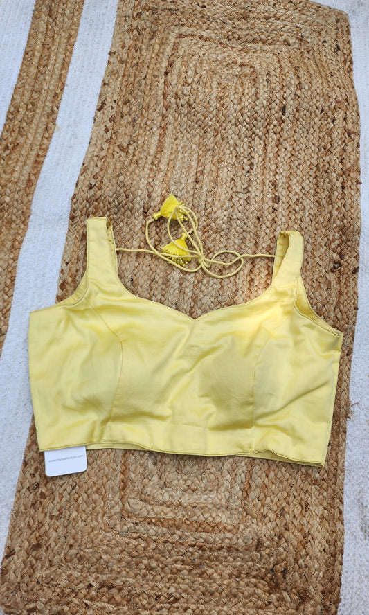 Lemon Yellow Sleeveless Blouse