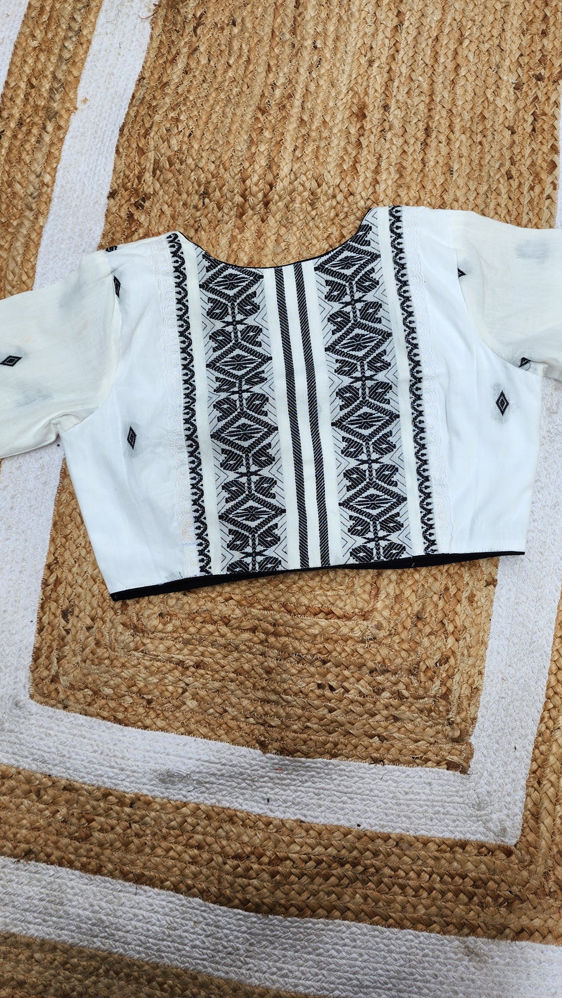 White Bano Jamdani Blouse