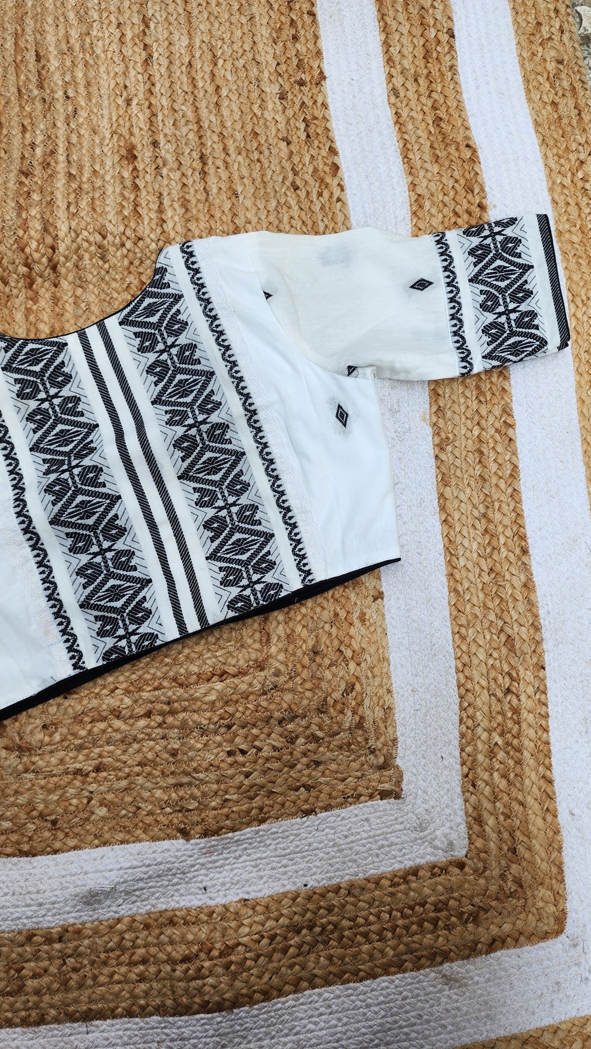 White Bano Jamdani Blouse