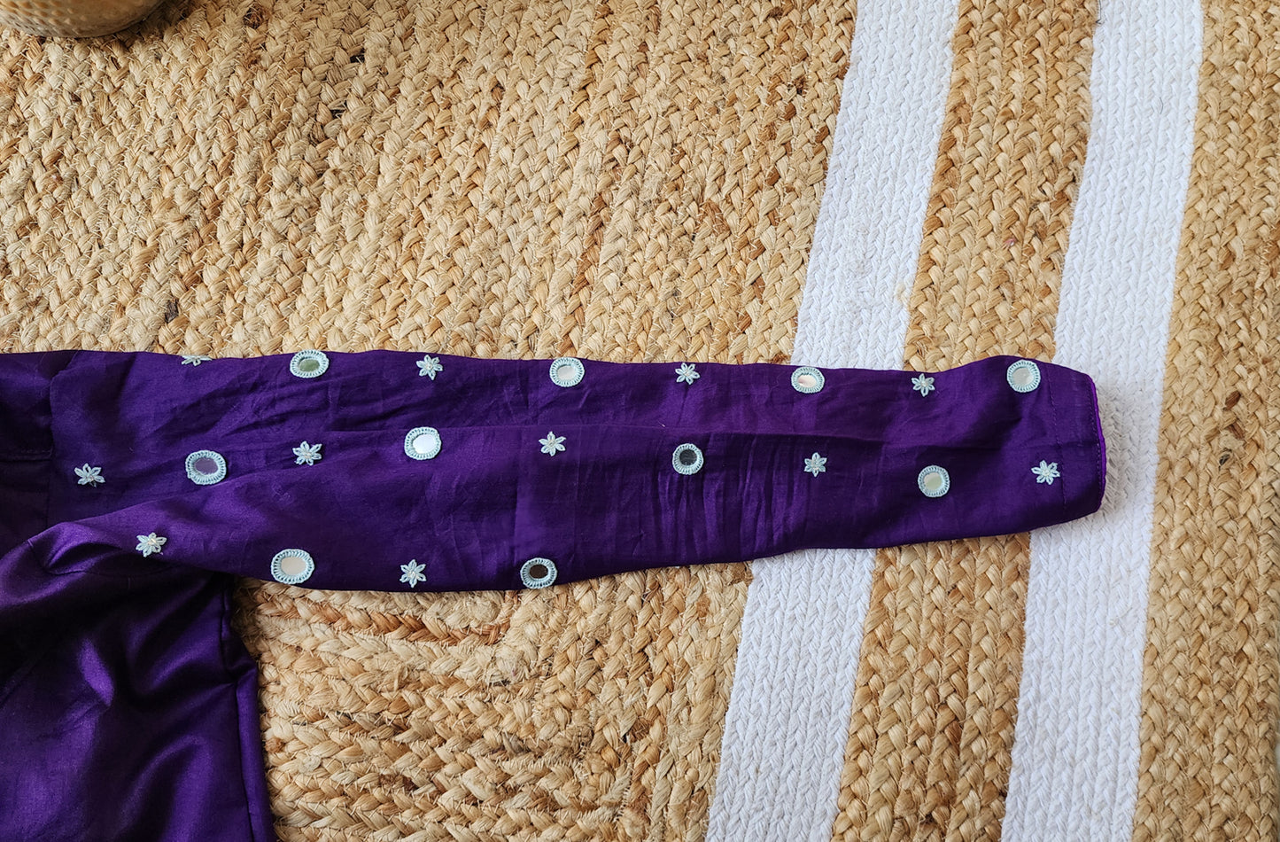 Purple Mirror Work Blouse
