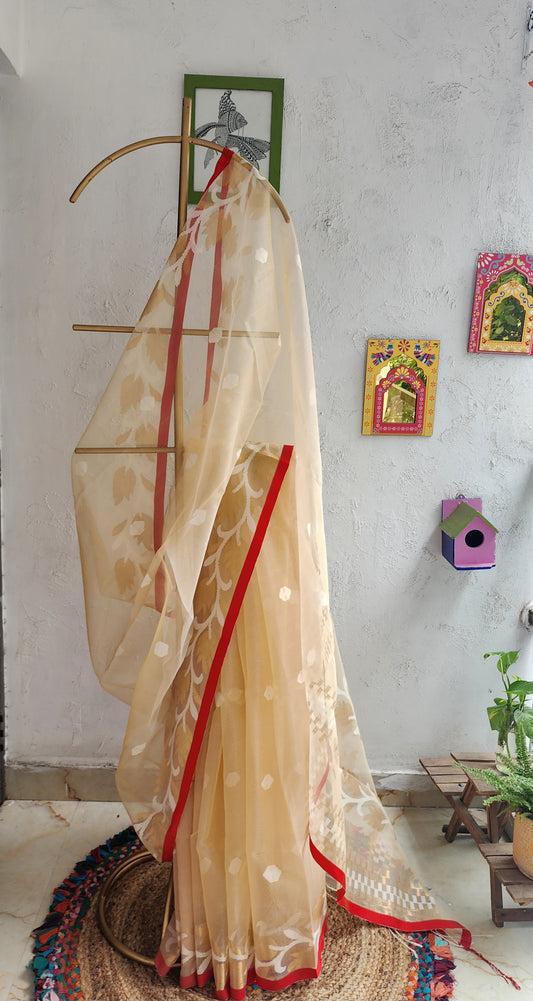 Chandan Muslin Saree