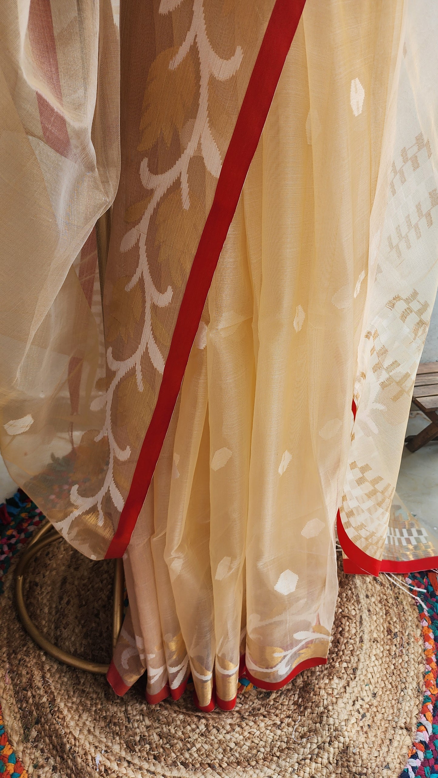 Chandan Muslin Saree