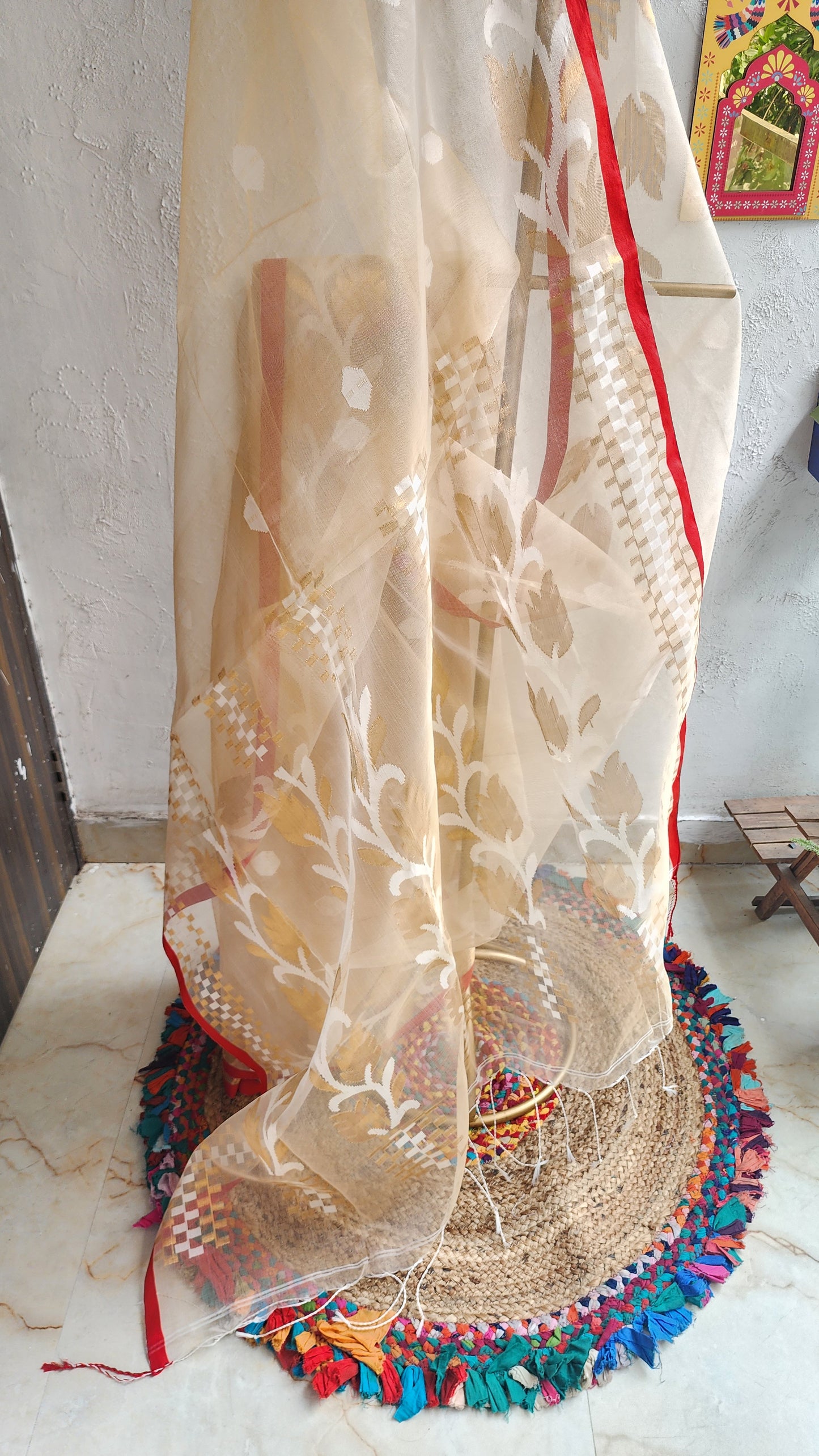 Chandan Muslin Saree