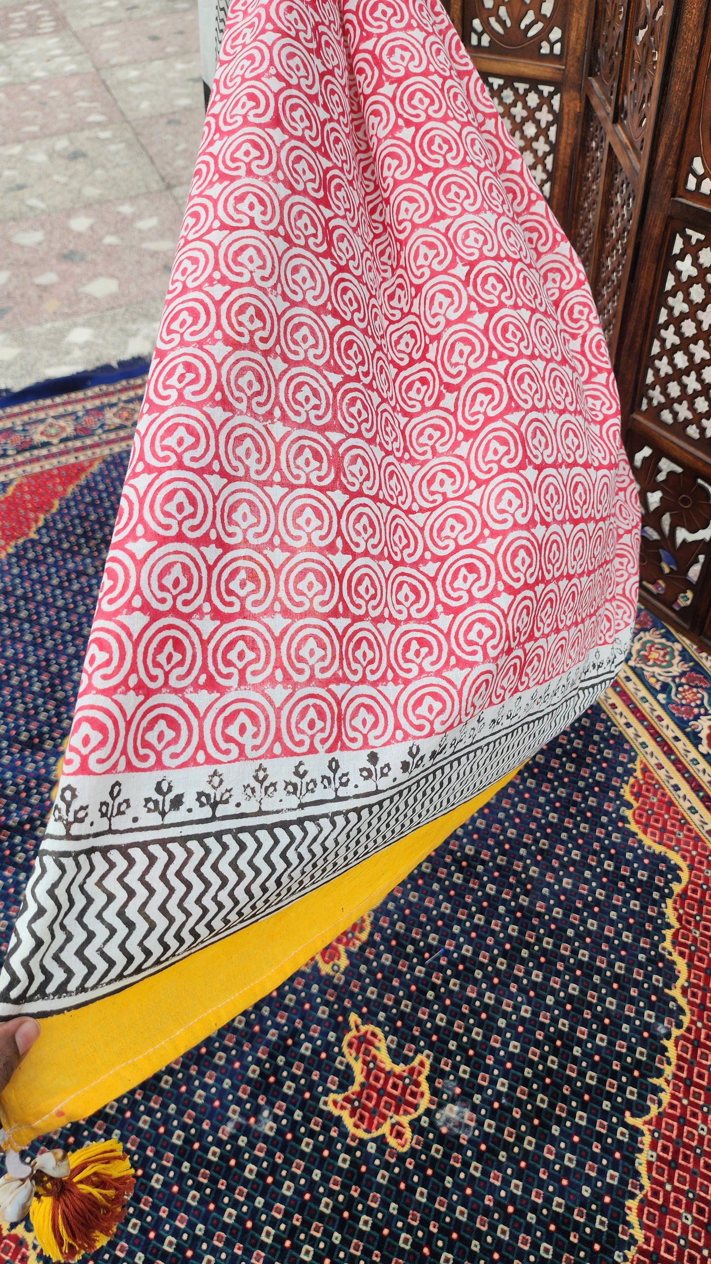 Polka Dreams Mulmul Saree