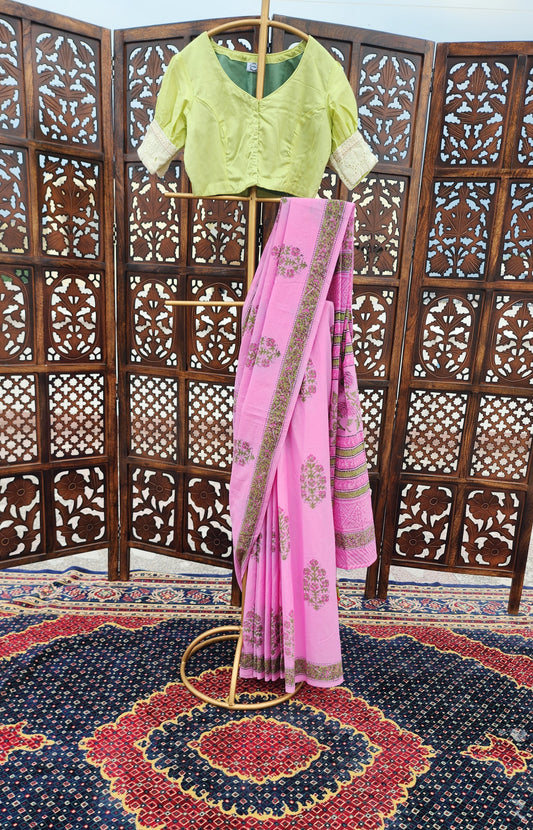 Raang Paati Mulmul Saree