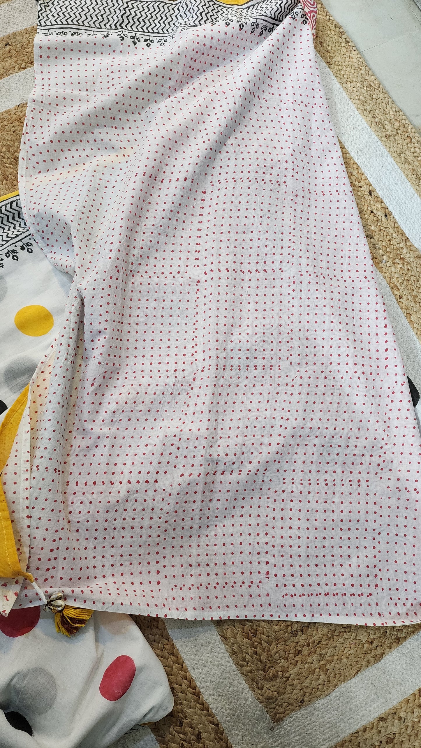 Polka Dreams Mulmul Saree