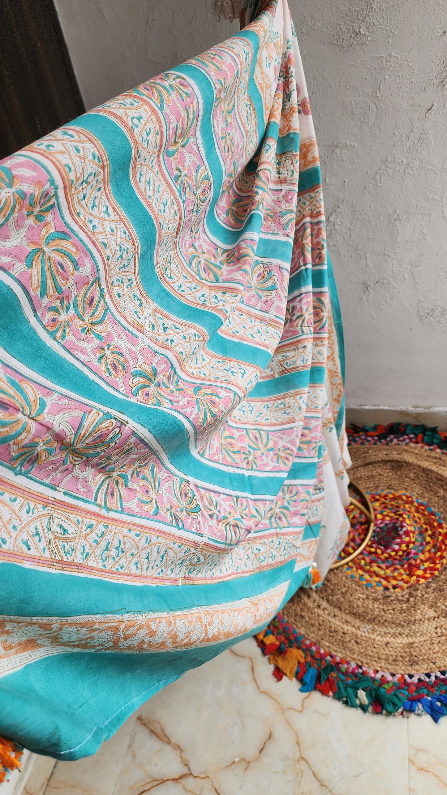 Whisper Field Mulmul Saree