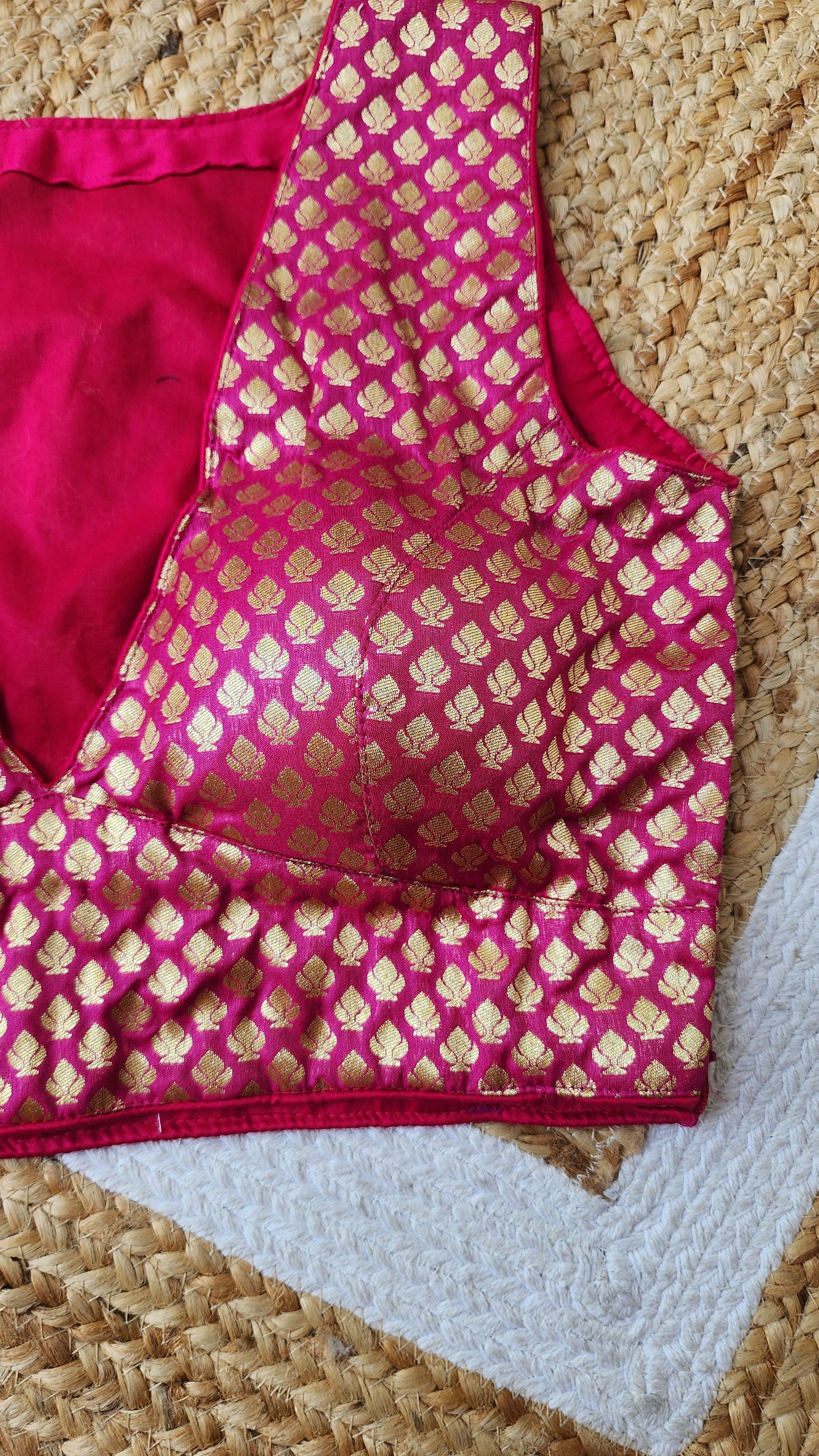 Magenta Brocade Blouse