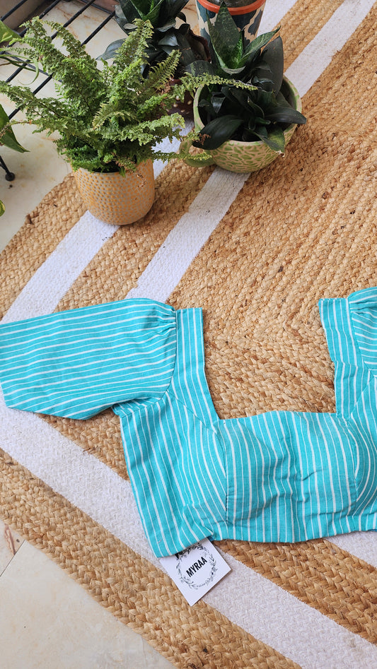 Blue Checkered Blouse