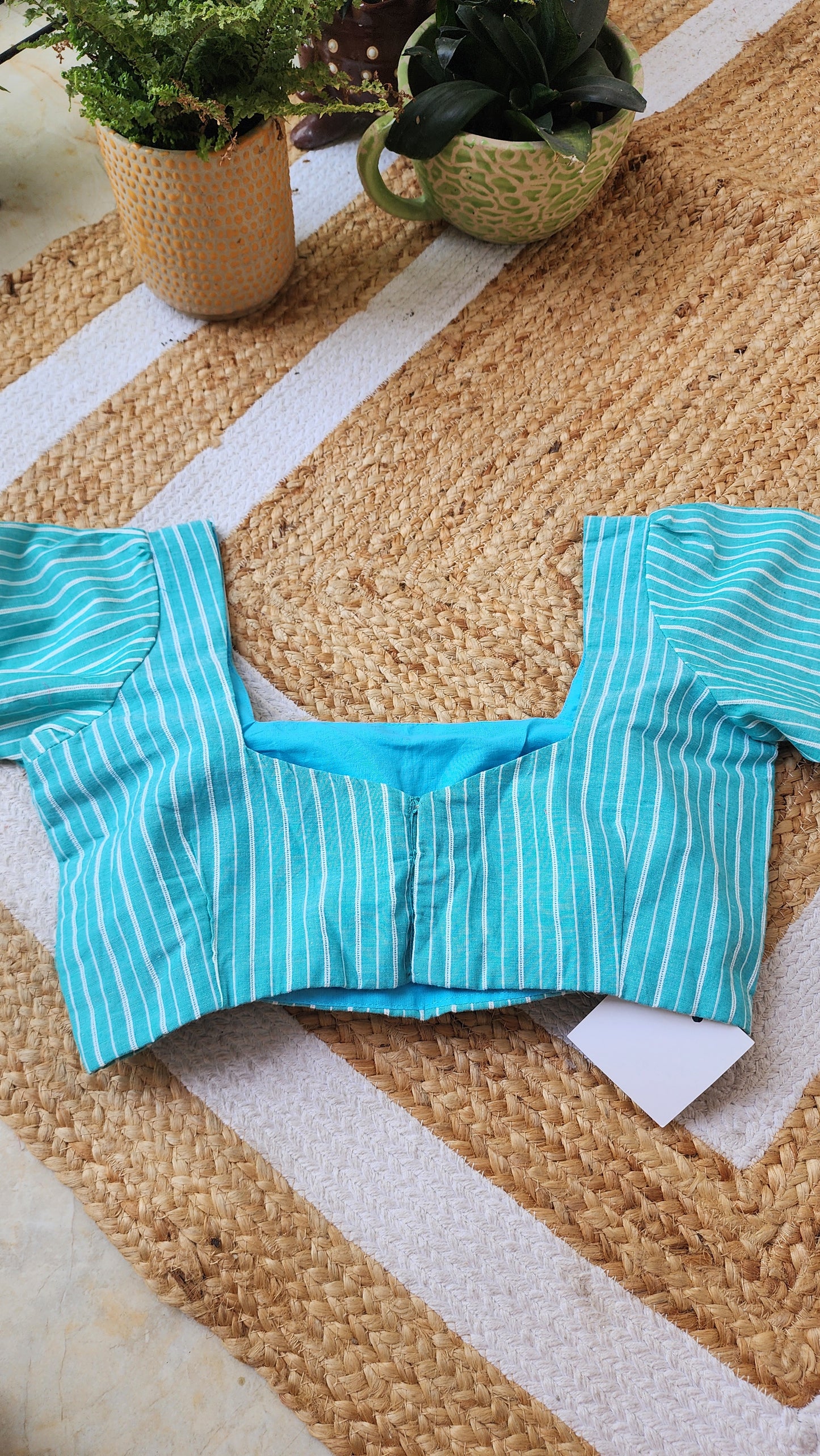 Blue Checkered Blouse