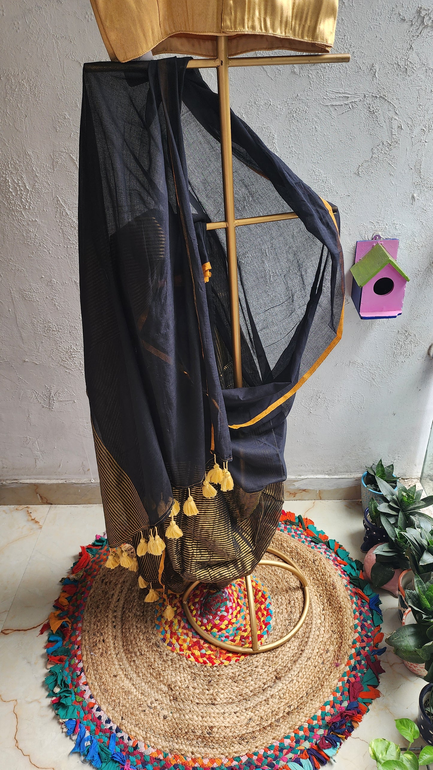 Gilded Veil Mulmul Saree