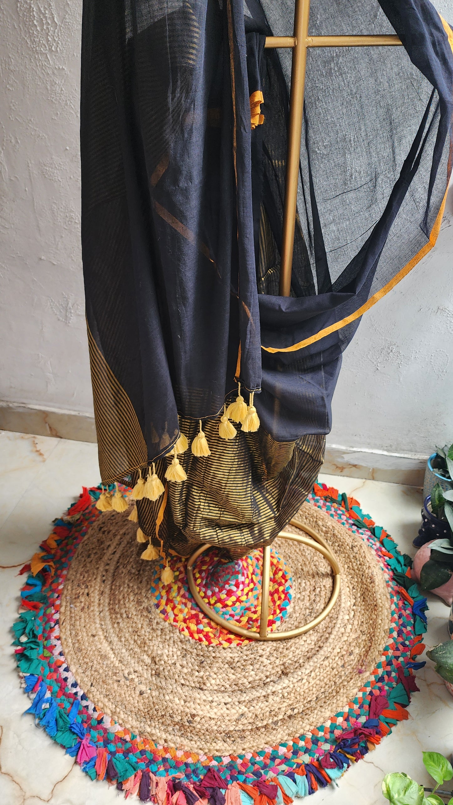 Gilded Veil Mulmul Saree