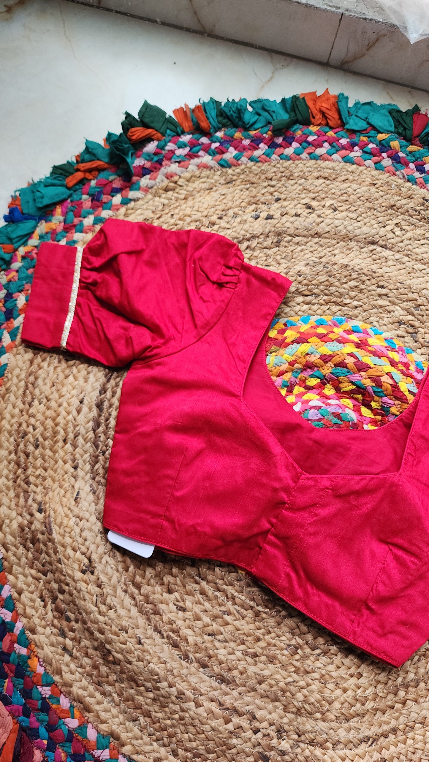 Red Puff SleevesBlouse