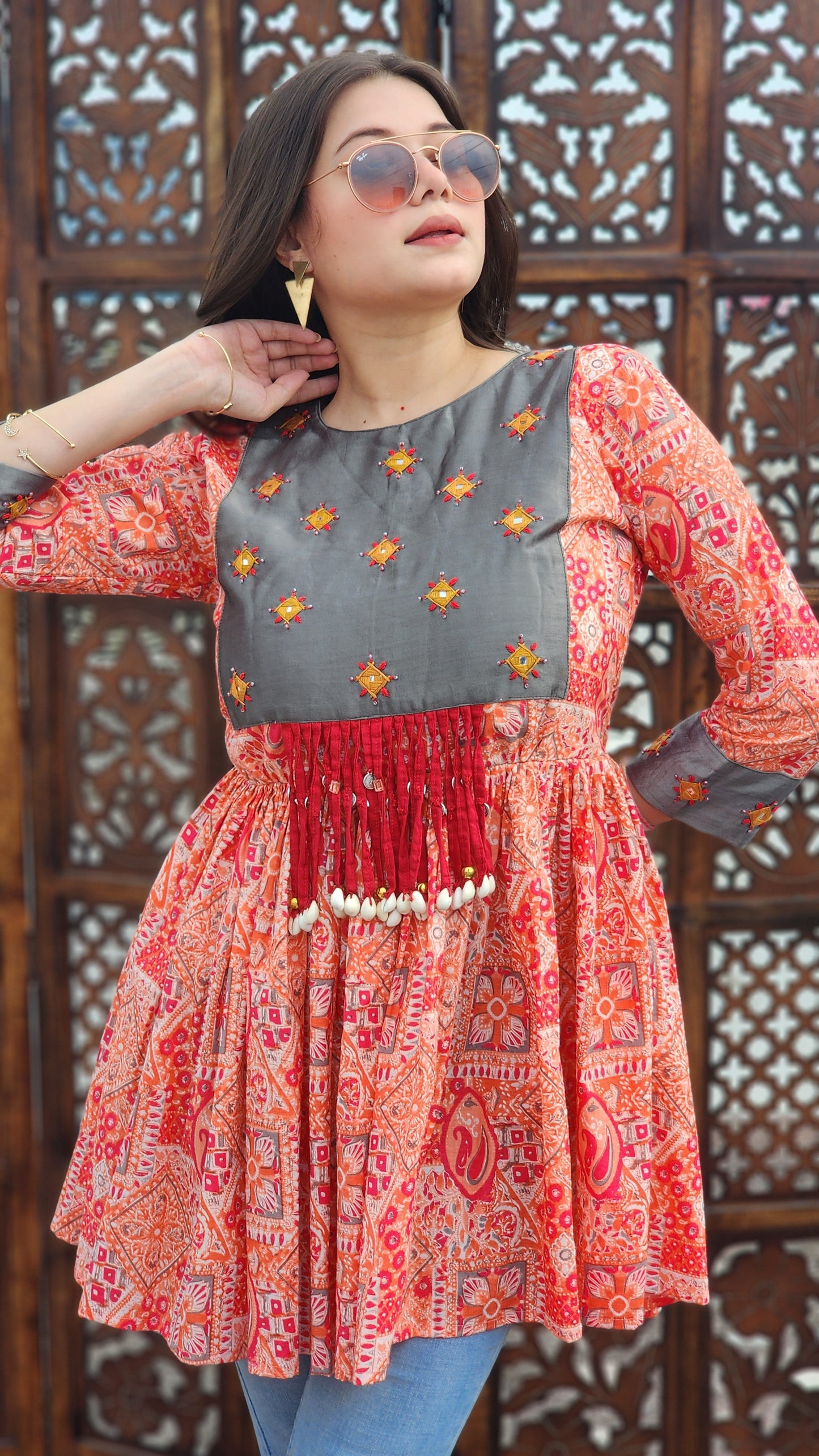 Noor Jaal Flared Top
