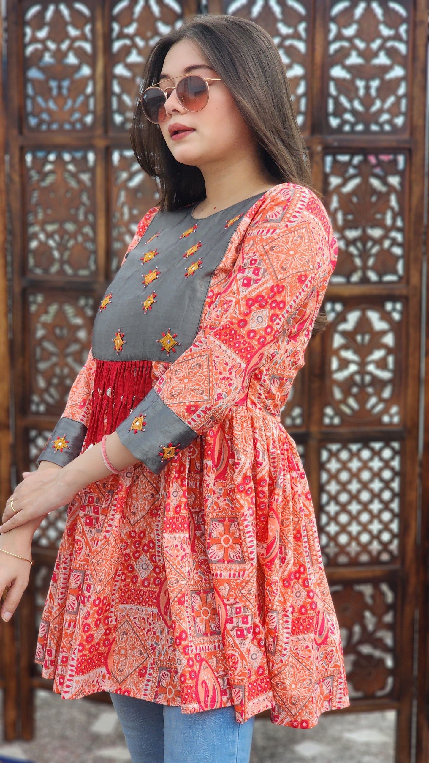 Noor Jaal Flared Top
