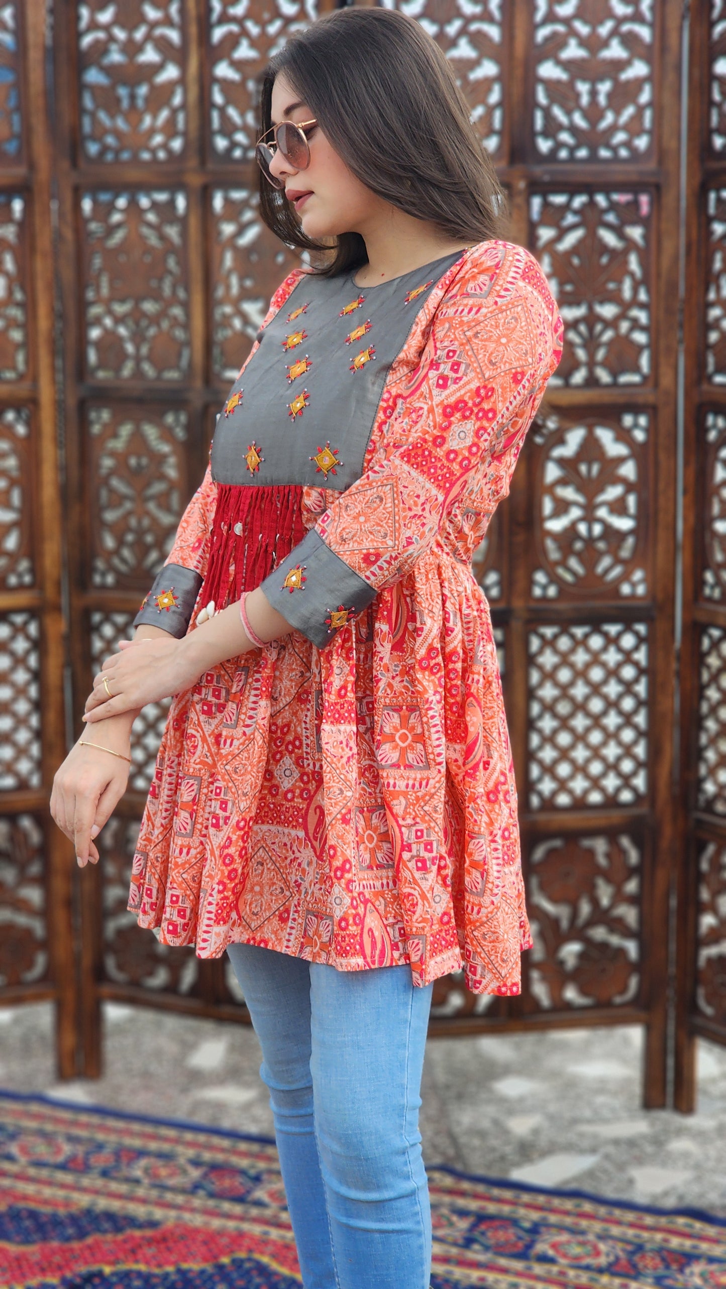 Noor Jaal Flared Top