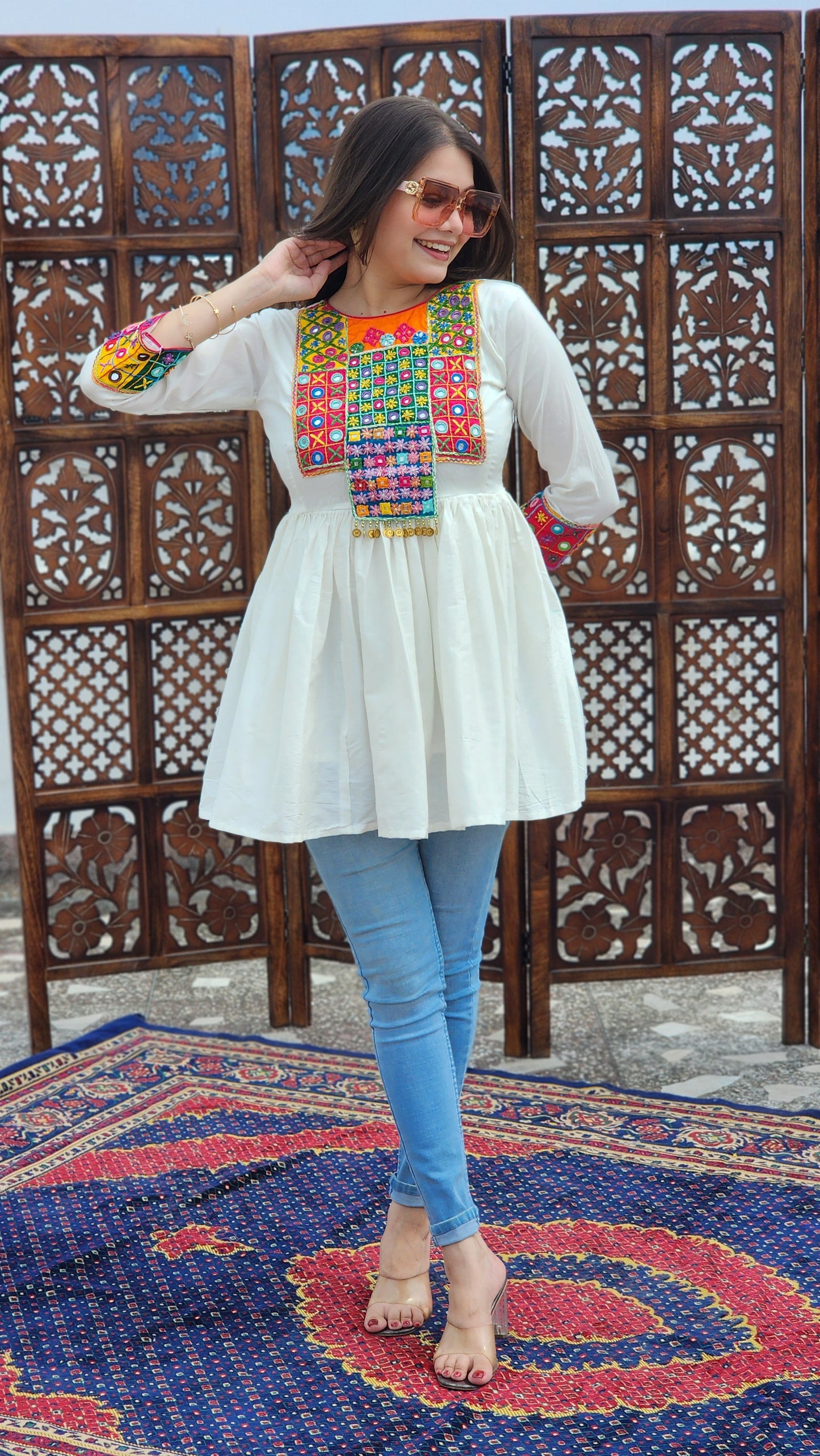Phoolwari Flared Top