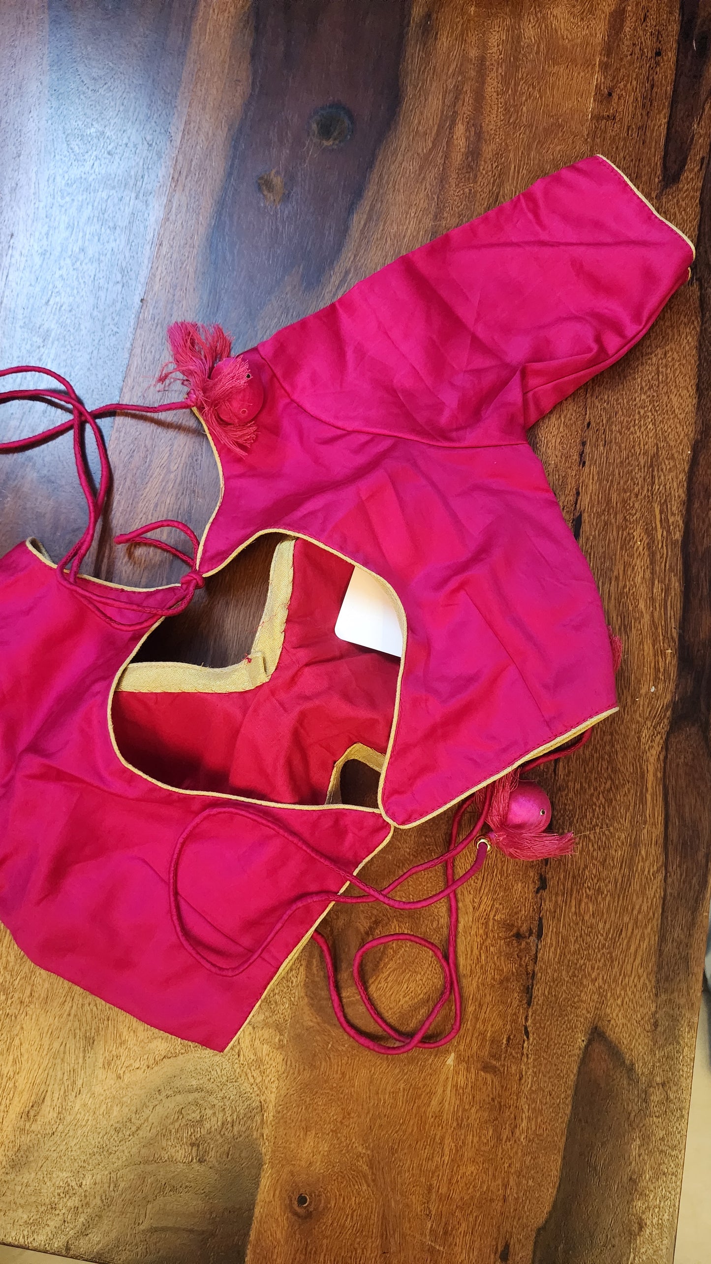 Hot Pink Cotton Silk Blouse